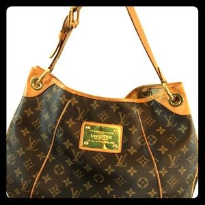 Galliera Pm Monogram Brown Canvas Hobo Bag